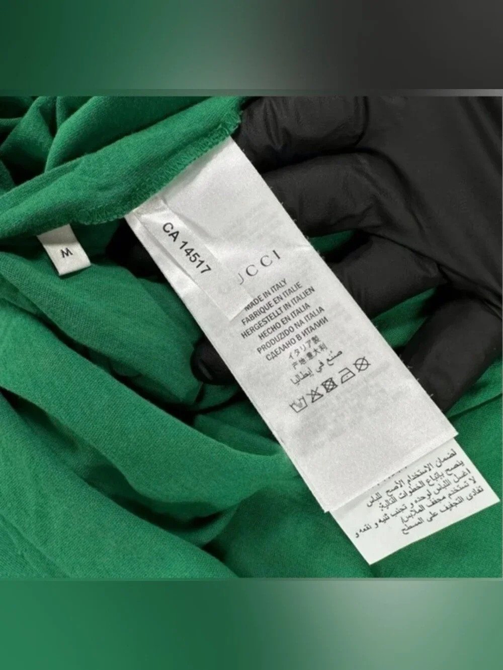 Gucci Green Short-Sleeve Logo Tee